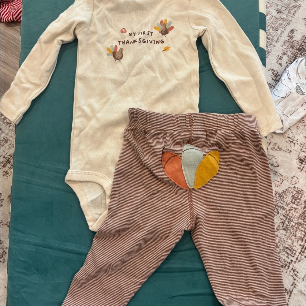 Carter's Cream Thanksgiving outfit